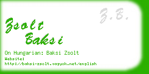 zsolt baksi business card